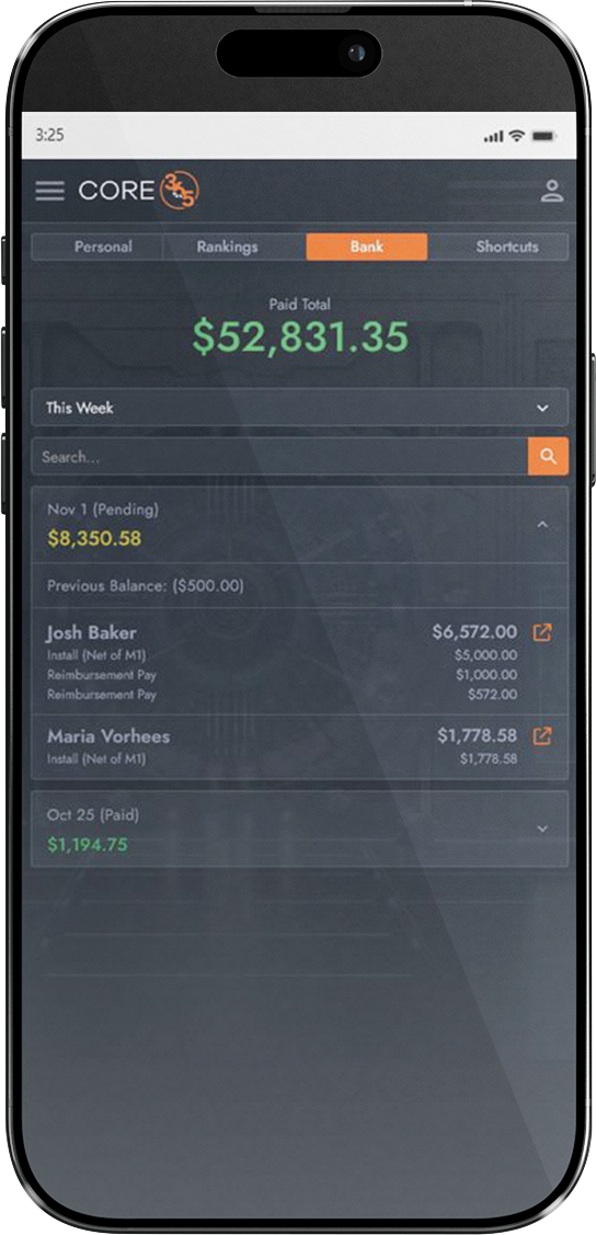 Core365 mobile app